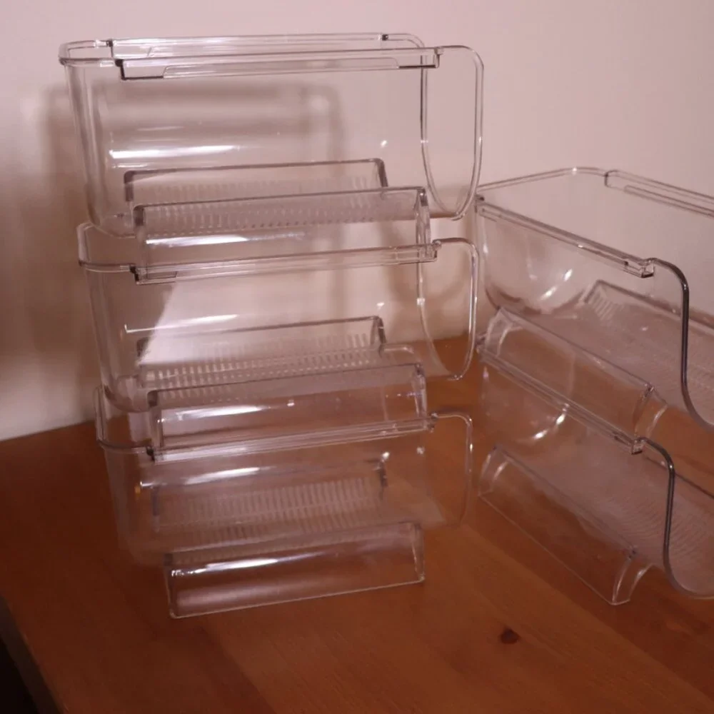 Set of 5 Clear Stackable Wine Bottle Holders